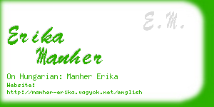 erika manher business card